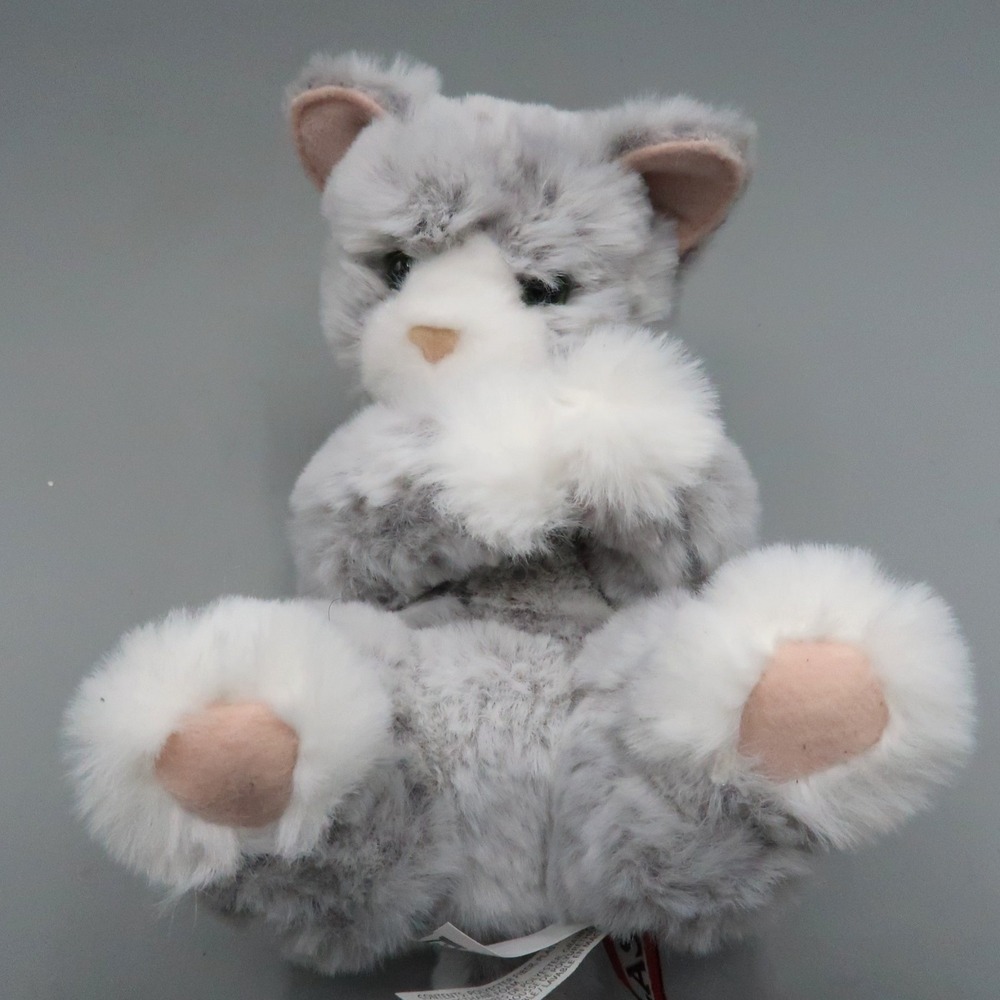 Douglas Cuddle Toys Gray Kitten Lil' Baby Handful Plush Stuffed Animal Toy 6"